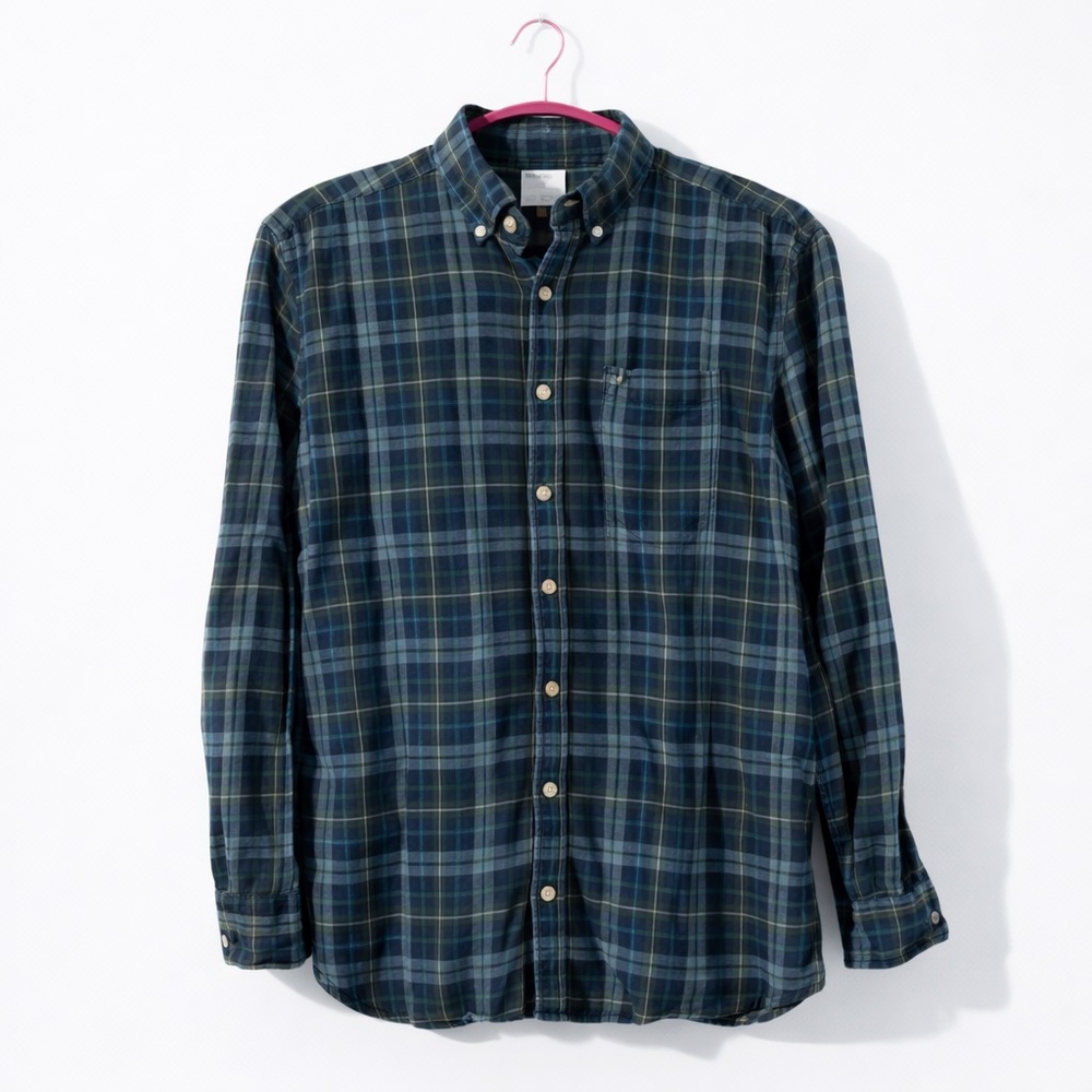 RedHead Men's Blue and Green Plaid Casual Shirt